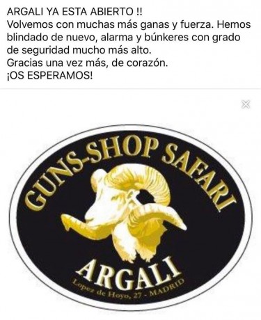 Os pongo el enlace de la noticia. 

https://www.estrelladigital.es/articulo/madrid/destrozan-desvalijan-armeria-mas-grande-madrid/20171002210729331445.html 10