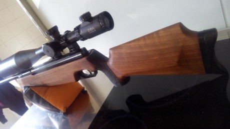 En venta un ejemplar de feinwerkbau fwb300s equipada con un visor Zos 10-40x60 válida para br25 y montando 02
