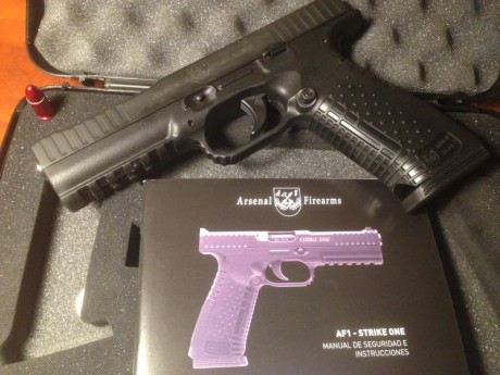 Arsenal Firearms Strike One en perfecto estado, con 4 cargadores de 17 cartuchos. Ideal para IPSC
CARACTERÍSTICAS:
Calibres: 01