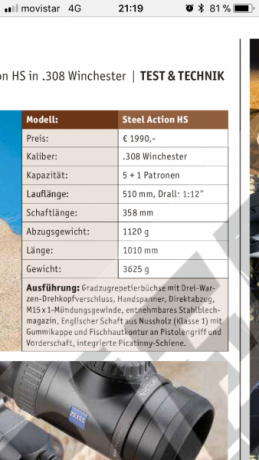 Buenas tardes, alguien a probado rifle steel action, estoy interesado en comprarme un rifle de accion 90