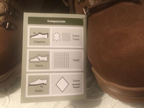 Se venden botas de campaña ligeras. Nuevas en caja y con su etiqueta
Número: 43

ESPECIFICACIONES TÉCNICAS:

Bota 10