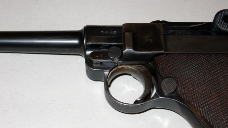 Se vende Luger P08 S/42 año 1936 calibre 9mm todos los números coincidentes, el estado es excepcional, 20