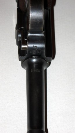 Se vende Luger P08 S/42 año 1936 calibre 9mm todos los números coincidentes, el estado es excepcional, 31