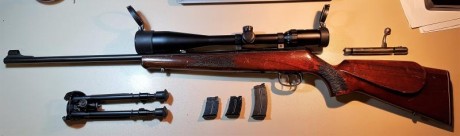 Cambio Carabina 22 Anschutz 1415/1416 por carabina Ruger 10/22

Lleva disparador con pelo tipo doble gatillo 01