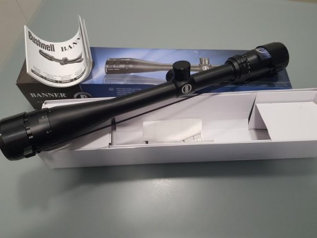Bushnell banner 6-24×40 modelo nuevo sólo estrenado y en un pcp.
El uso que tiene es una puesta tiro con 01