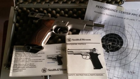   SE AJUSTA PRECIO A 1390€   
   Se vende Pistola S&W Performance center Model 5906 PPC-9 6" 30