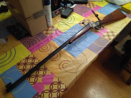 Tengo este rifle en calibre 45colt, un Hege-Uberti falling block 1885 High Wall, Una pieza jodidamente 40