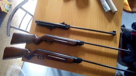 Hola, por exceso de carabinas para restaurar-completar vendo estas 2 weihrauch una hw50 gatillo record, 00