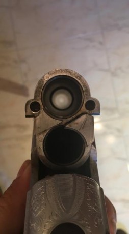 Escopeta de caza Beretta modelo S56E. Tiene chokes de 1 y 3 estrellas así como doble disparador, no selectivo. 01