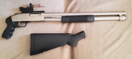   Hola a todos, pongo a la venta por no usar mi Mossberg Mariner "Tacticool". 
Calibre 12/70 00