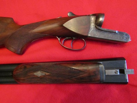 Hola. Vendo esta formidable paralela de 81 cm de cañón, recámara magnum 10/89 y chokes */*. Guardamanos 10