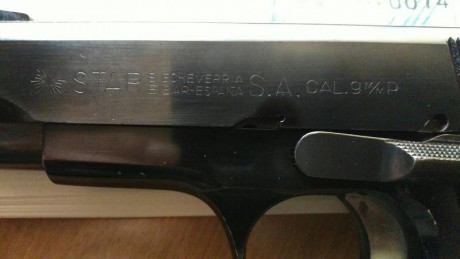 Por cambio de arma, vendo Star "B. ECHEBARRIA" 9 mm parabelum actualmente guiada con licencia 02
