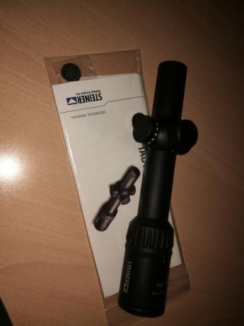 Se vende Visor Steiner 1-4x24. 1 año de antiguedad .Reticula iluminada 11 niveles de intensidad, visibles 01