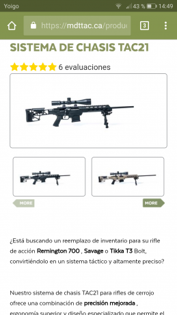 Alguien sabe decirme donde puedo comprar 1 chasis para tikka t3 o t3x tipo tikka tac a1 o bergara bmp 150