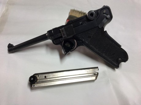 Cambio pistola luger suiza del modelo 1929 con todos los numeros coincidentes menos el del cargador guiada 32