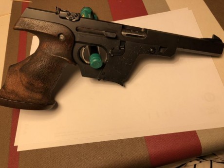 Vendo Walther GSP 22lr. 
Vendo con 2 cargadores y 2 empuñaduras (diestro)

Precio 400 €. Ubicación Alava. 00