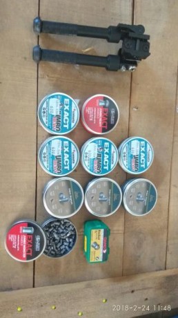 Se venden estos balines del 5.5. están todas sin estrenar menos los Monster. Y un bípode en perfecto estado. 00