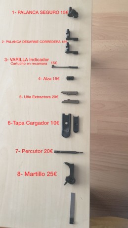 Piecerio variado de una Star B , 9mm Parabellum 00