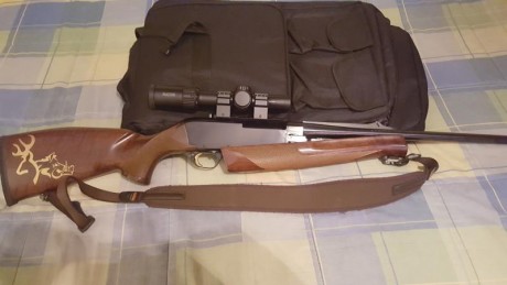 vendo rifle browning dualis en calibre 30.06 , con visor avistar de batida, con reticula iluminada , un 22