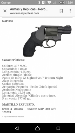 Vendo smith wesson,  modelo MP 360, ideal para porte oculto dada su ligereza y tamaño. Tiene alguna marca 02