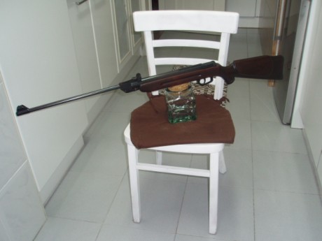 Hola.
Gamo 45 s 61, retaurada, madera muy bonita, en perfecto estado de uso.completa.
Gamo 68, muelle 02
