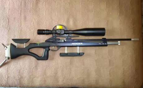Se vende Steyr HP del 4,5 con cañón de HW100 y stryper, lleva seta carrillera y cantonera regulables, 01