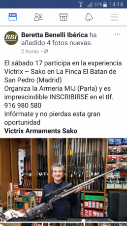 No pretendo abrir un hilo "serio". Es sólo un relato de lo que me ha pasado en tres armerías. 120
