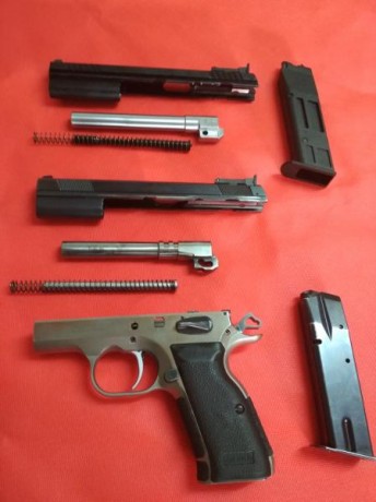Hola a todos, pongo en venta mi Pistola Tanfoglio Match due-tone del calibre 9mm Parabelum junto con su 01