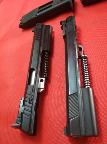 Hola a todos, pongo en venta mi Pistola Tanfoglio Match due-tone del calibre 9mm Parabelum junto con su 10