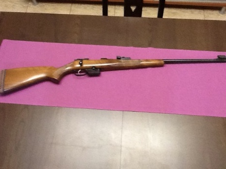 Hola. En venta por no utilizar magnífico rifle en calibre 222 Rem, utilizado para competición en miras 12