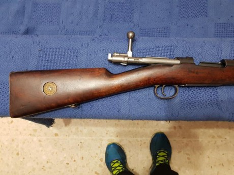 Vendo Carls Gustaf año 1900 todos los numeros coincidentes buen estado con cubre punto.
550€ portes aparte. 00