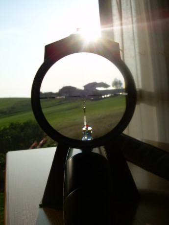 Voy a poner unas fotos del visor mirando en dirección al sol pues parece que en algunos sitios de cuyo 02