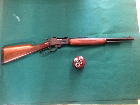 VENDO RIFLE MARLIN CAL. .444
ESTADO COMO NUEVO
CAÑON CORTO CON SALIDA DE GASES.
LLEVA BASES PARA VISOR
PROLONGADOR 02