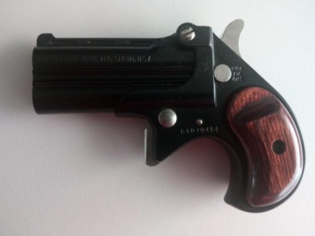 VENDIDA
Hola a todos,
Pongo a la venta Cobra Derringer de 9mm Pb, del año 2009, acabado negro, cachas 01
