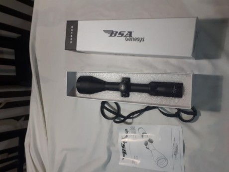 vendo visor NUEVO perfecto para esperas nocturnas marca BSA 3-12x56 IR con punto rojo de 6 intensidades 02