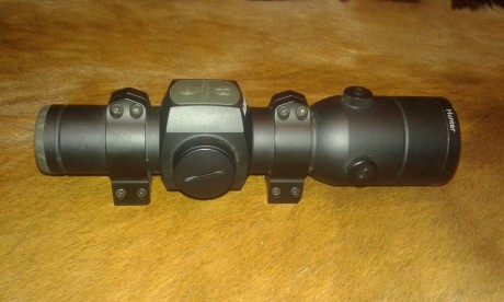    Buenas noches

Un buen amigo me pide que le anuncie este visor:

Aimpoint modelo H34S. Comprado nuevo 02