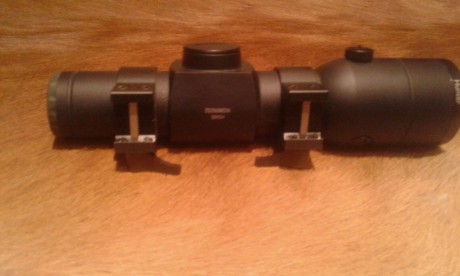   Buenas noches

Un buen amigo me pide que le anuncie este visor:

Aimpoint modelo H34S. Comprado nuevo 11
