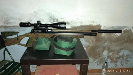 Se vende gamo coyote del 4.5 en perfecto estado. Se vende tal y como está con moderador y visor y una 01