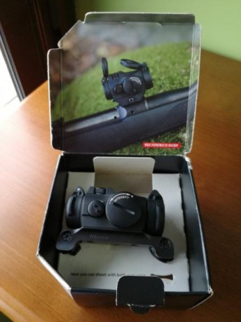 Buenas a todos.
Pongo a la venta un AIMPOINT modelo micro H2 con monturas para Blaser. Todo en su caja 00
