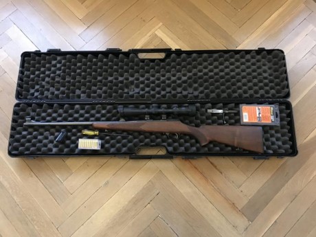 Vendo rifle Zastava 22 wmr con su mira telescópica, maletín, kit de limpieza, cargador, caja de munición 00