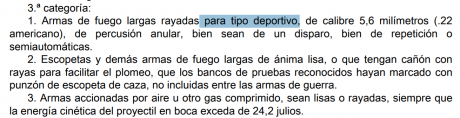 Hola compañeros, he leído las filtraciones o resúmenes que se ofrecen del nuevo reglamento de armas que 20