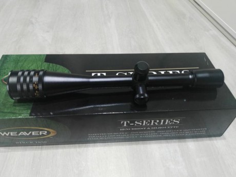 Buenos días,

Vendo visor Weaver T36 prácticamente nuevo,estaba montado en una carabina del 22 que he 00
