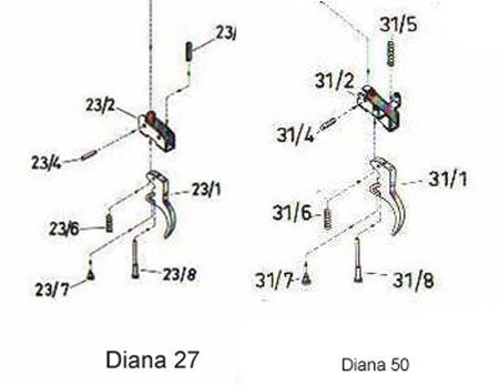 Hola :
Me han dejado una Diana 27 para reparar y me he encontrado con que le faltan piezas (alguien la 30
