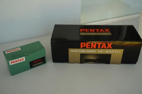 Vendo telescopio  PENTAX PF-80 EDA . 
Lleva visor  PENTAX Zoom Eyepiece 8-24 mm .

En sus cajas de origen. 00