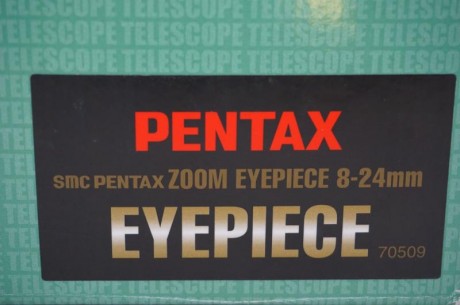 Vendo telescopio  PENTAX PF-80 EDA . 
Lleva visor  PENTAX Zoom Eyepiece 8-24 mm .

En sus cajas de origen. 32