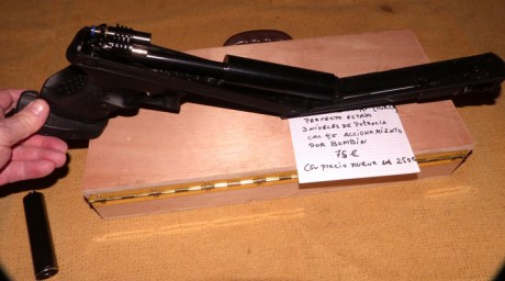 Hola, vendo pistola de aire comprimido por palanca y bombín con 3 niveles de potencia calibre 4,5 muy 01