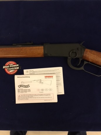 Vendo carabina Walther Lever Action CO2, cal 4,5
La carabina está impecable, comprada por capricho, funciona 12