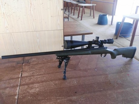 Un amigo me pide que le ponga a la venta este Remington Police con la culata cambiada por una Bell&Carlson 01