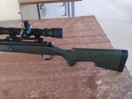 Un amigo me pide que le ponga a la venta este Remington Police con la culata cambiada por una Bell&Carlson 11