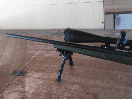 Un amigo me pide que le ponga a la venta este Remington Police con la culata cambiada por una Bell&Carlson 10